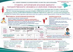 Информационный листок № 11 Правила заполнения бланков ЕГЭ в 2025/2026 учебном году
